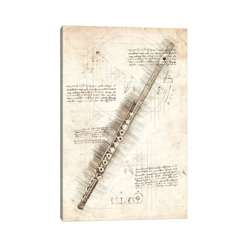 «Flute» par Corinne, impression sur toile tendue, H 26 po x l 18 po x 1,5 po