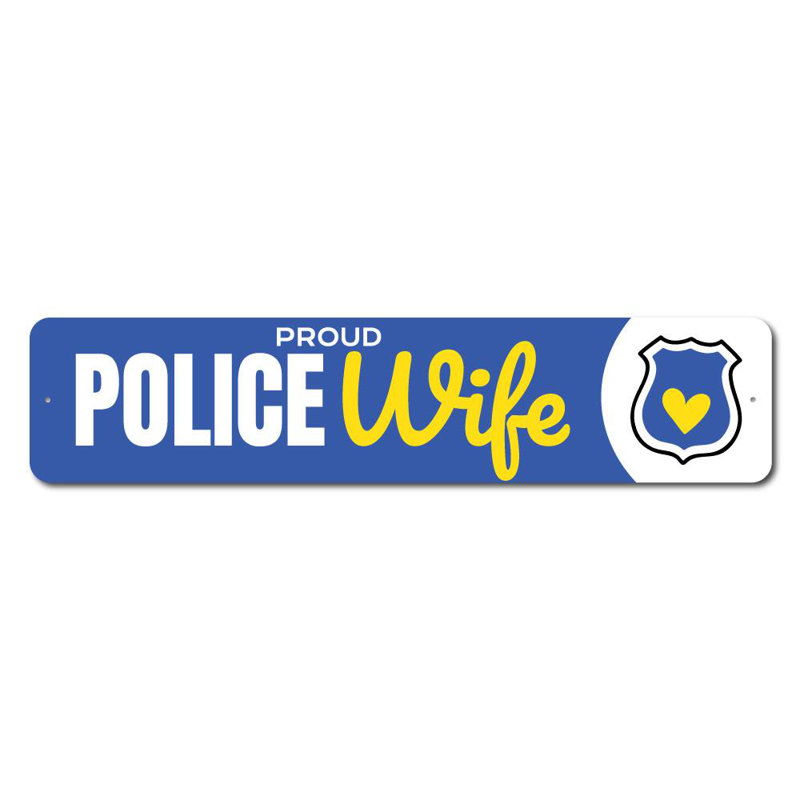 Enseigne de police en aluminium pour femme, H 4 po x l 18 po x P 0,04 po