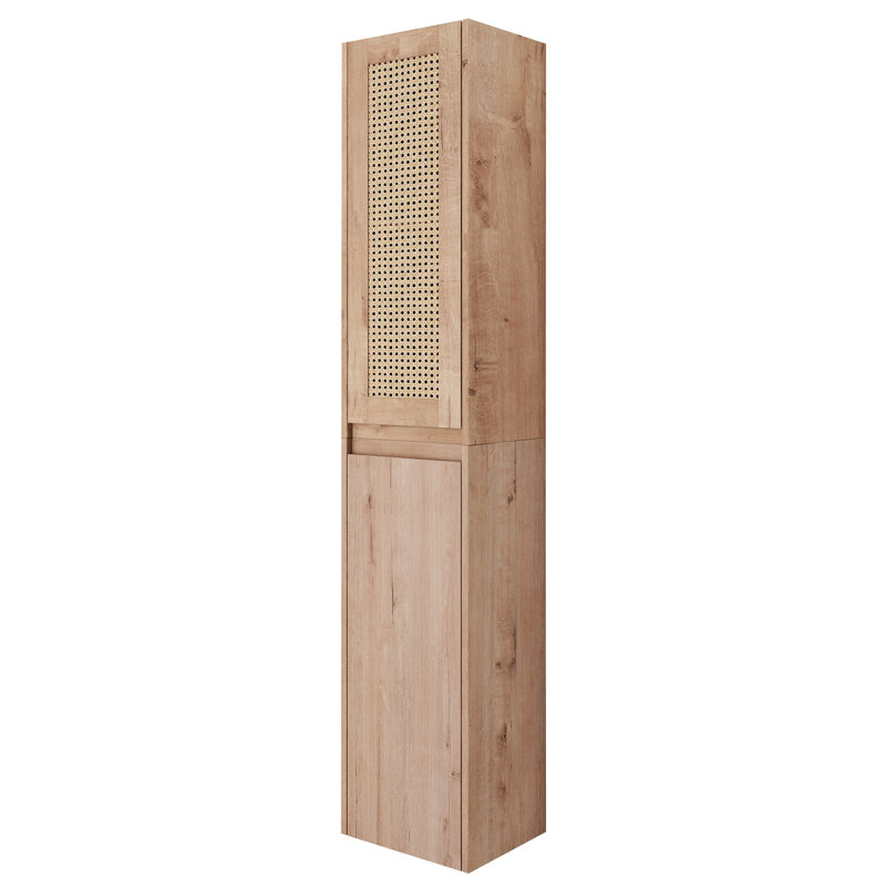 Armoire de rangement latérale de salle de bain 12 po - Portes à fermeture en douceur et fixation murale de style salle de bain