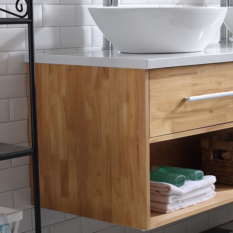 Log style rest room bathroom cabinet