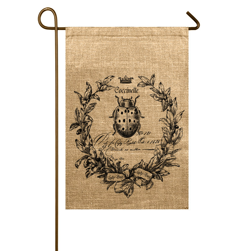Finan Double Sided 18'' H x 12'' W Burlap Animal Garden Flag