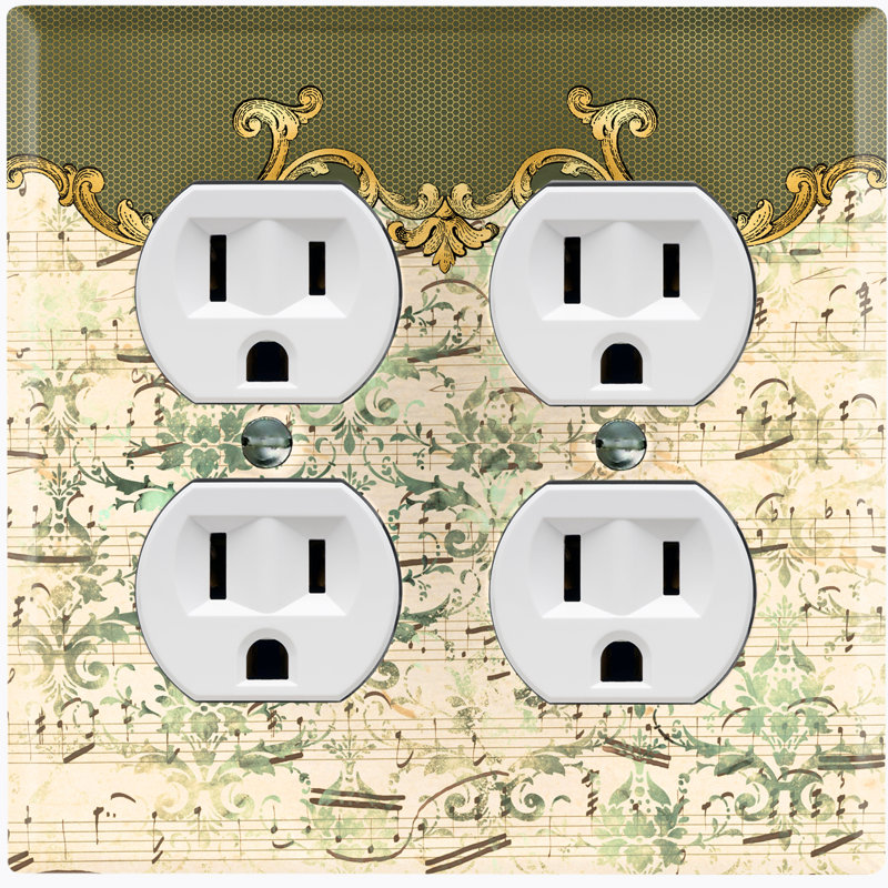 Patterned 2 - Gang Toggle Light Switch Standard Wall Plate