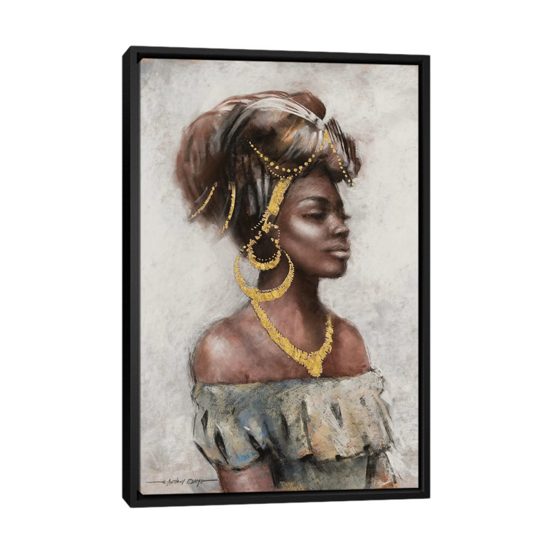 Beauty and Grace par E.A. Orme - peinture sur toile tendue, H 48 po x l 32 po x P 1,5 po, Toile avec cadre noir