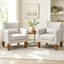 Chaise d'appoint moderne avec coussin et coussin de siège amovibles, pieds de soutien robustes-371869072-371869073