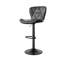 Tabouret de bar pivotant à hauteur réglable pour animaux de compagnie avec dossier, tissu technique résistant aux égratignures, repose-pieds et base en métal noir - Chaise de bar durable pour îlot de cuisine, bar de salle à manger, propriétaires d-1806675158-1797406736
