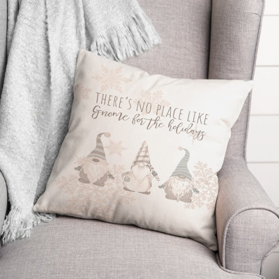  Housse et insert de coussin carré neutre Gnome Holidays
