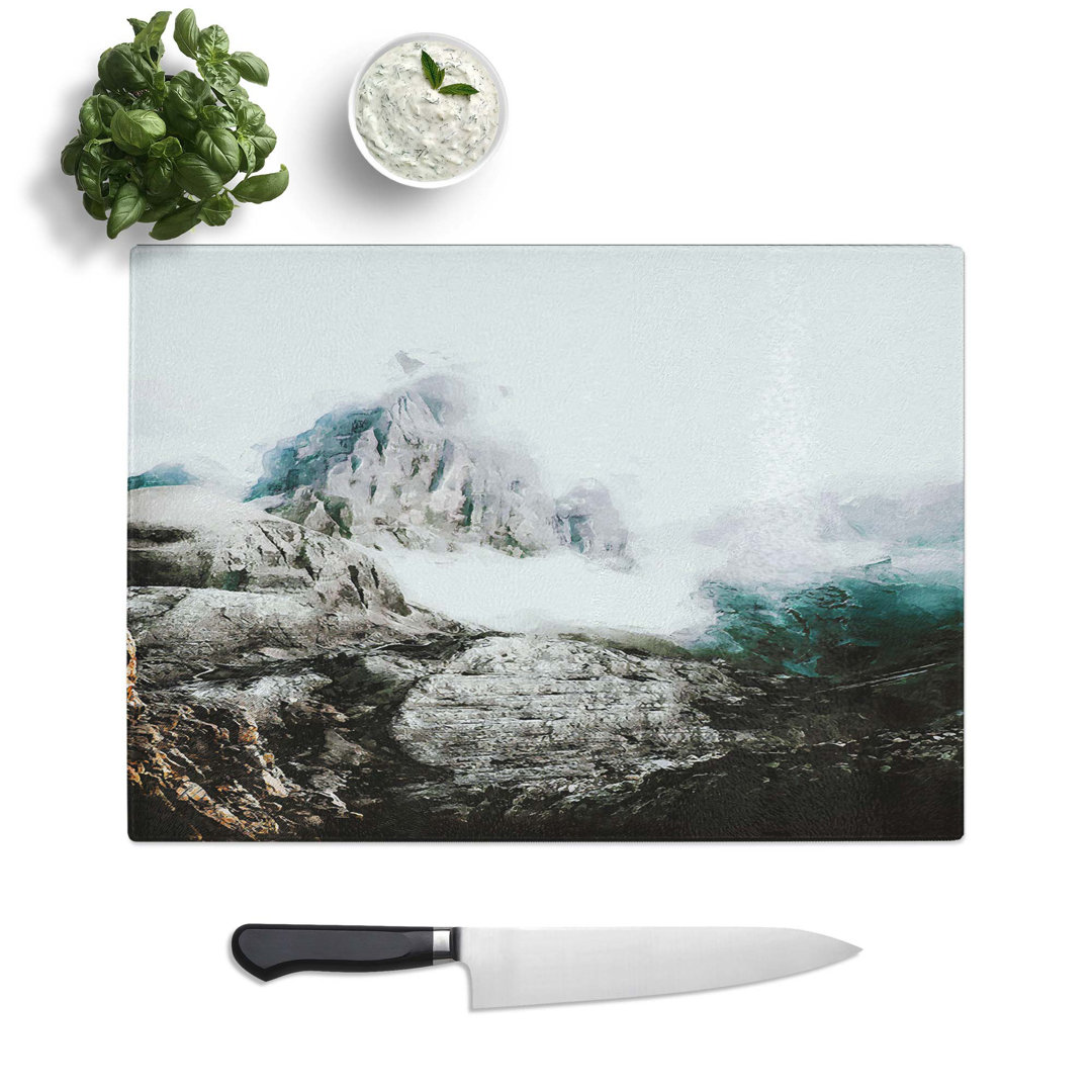 Tempered Glass Peak of a Mountain Chopping Board