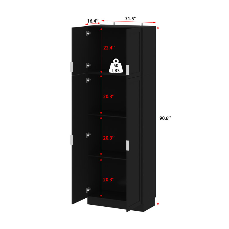 Sturdy 4-Door Garage Storage Cabinet