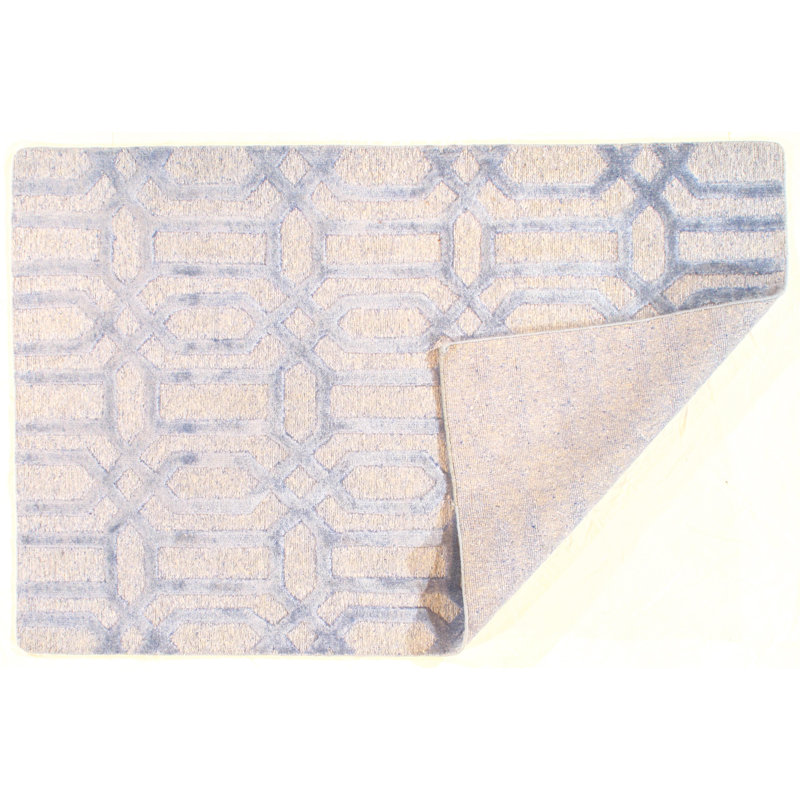 Hand Knotted Geometric Area Rug