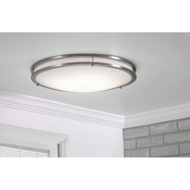 Coletti Flushmount - Satin Nickel, 5" H x 24" W x 24" D