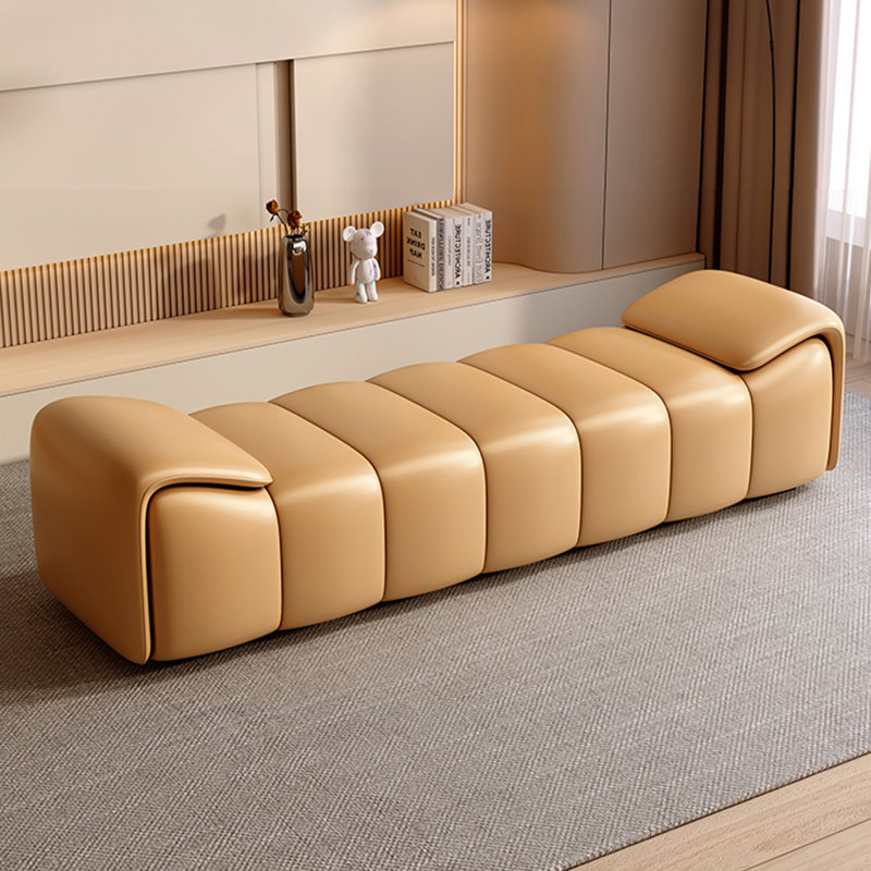 Banc avec revêtement, H 20,47 po x l 62,99 po x P 19,69 po, Orange