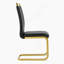 Chaises de salle à manger modernes, chaise d'appoint rembourrée en similicuir à dossier haut en polyuréthane avec pieds en métal chromé en forme de C pour la salle à manger-1264105654-1264105661-1264105635