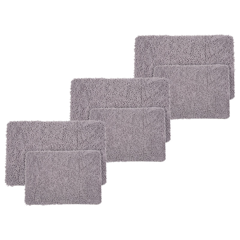 Tapis pour salle de bain Claribell avec envers antidérapant, Gris