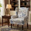 Upholstered Plain Weave / Muslin Armchair-77605398