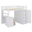 Lit mezzanine polyvalent avec tiroirs de rangement intégrés, bureau de travail spacieux et armoire de style armoire-114355540-114355539