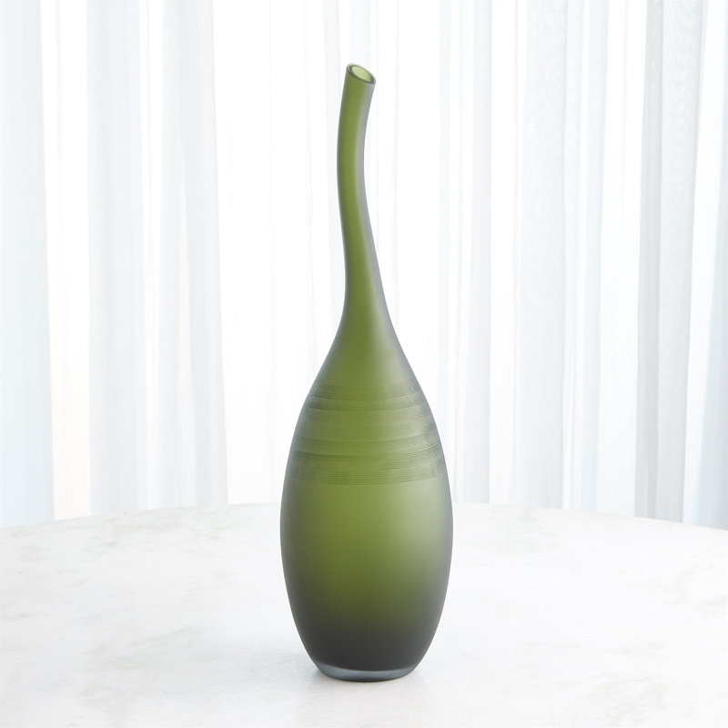 Curvature Bottle, 24.25" H x 7" W x 7" D, Olive