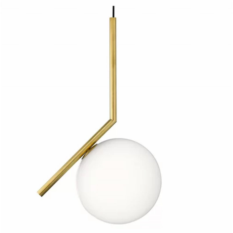 Luminaire suspendu sphérique 1 lumière Cadiz, H 28 po x l 10 po x P 10 po