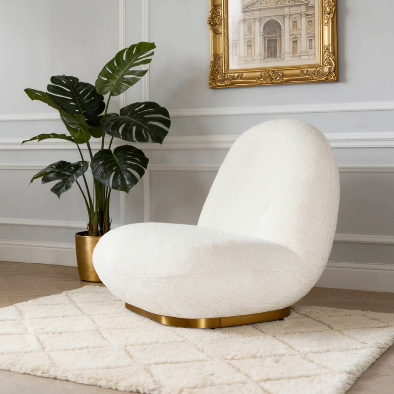 Méridienne Leif White Plush Glam