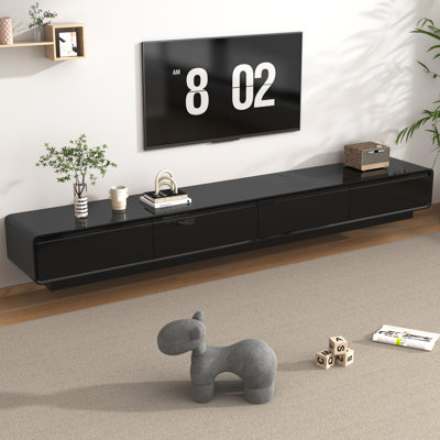 Wall-Mounted/Floor Standing TV Stand For Tvs Up To 85", Floating Media Console With 2 Drawers And 2 Cabinets