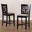 Upholstered Counter Stool with Solid Wood Frame-1381949811