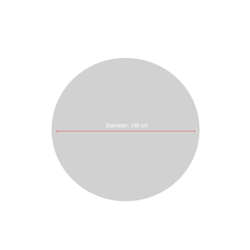 Antibacterial Non-Slip Round Carpet, 55.1 in Diameter, 100% Polyester, 0.4 in Pile Height | Machine Washable, Easy Care, 700 g/m² | Perfect for Living Room, Bedroom & Playroom | Durable & Stylish Design