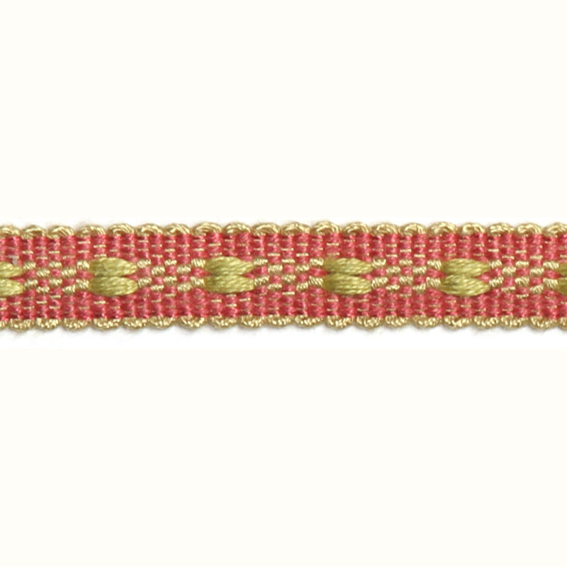 Tissu Chaura Noto Berry, Doré / rouge