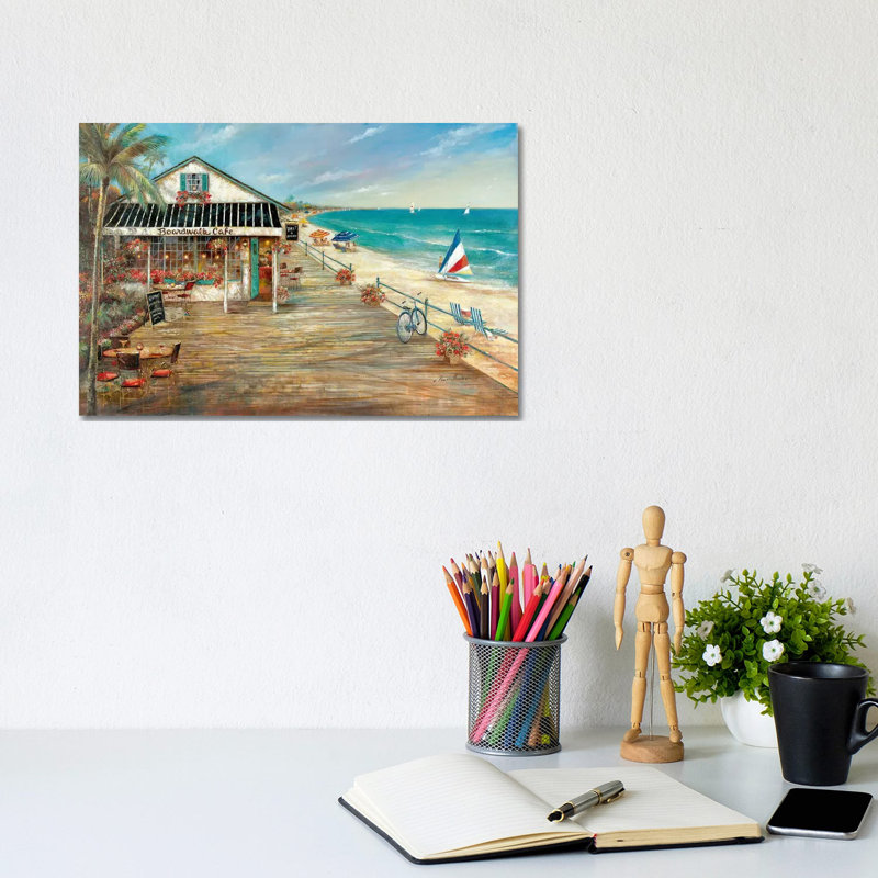 Boardwalk Café, Wrapped Canvas, No Matte, 8" H x 12" W x 0.75" D