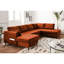 7 Seater Velvet Sofa Bed-70958673-70958669