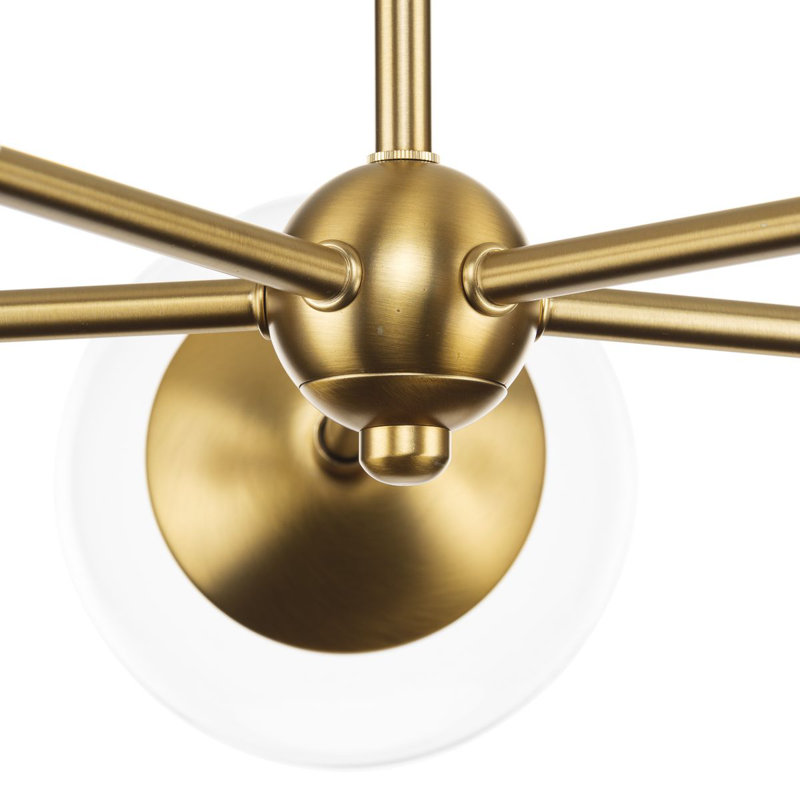 Lustre spoutnik 5 lumières Sasheer, Bronze brossé