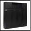 Grand lit escamotable noir avec armoires de rangement-789903183