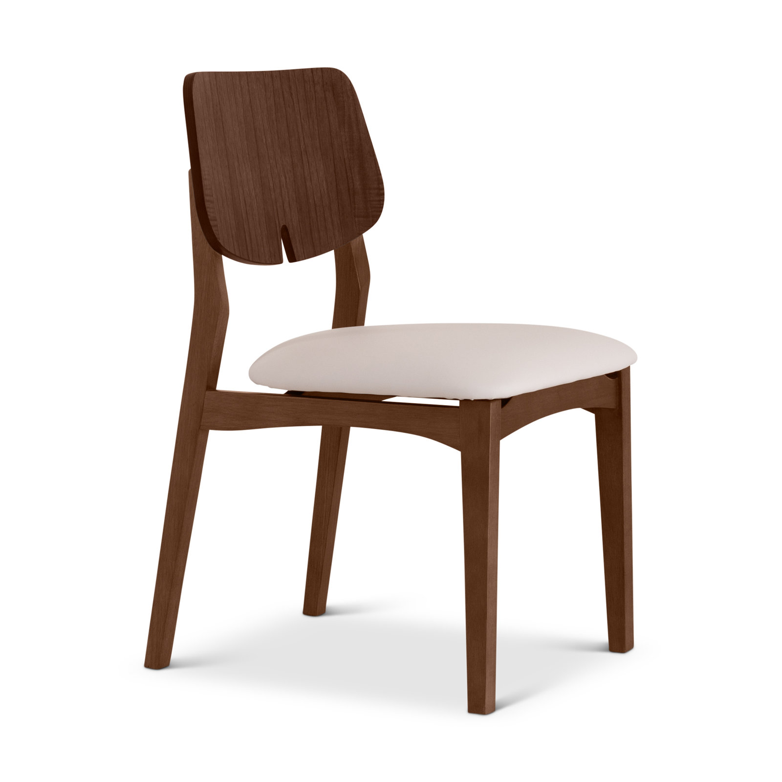 Dyron Oak Dining Chair, Shimmy Cream / Nogal