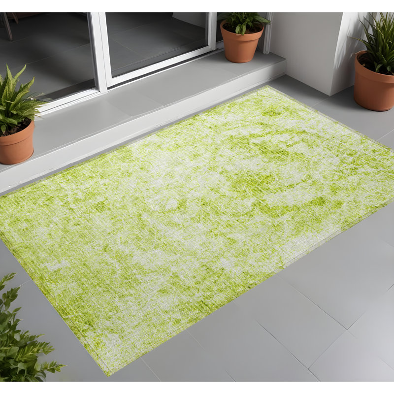 Tapis extérieur lavable antidérapant 2 pi x 3 pi vert lime