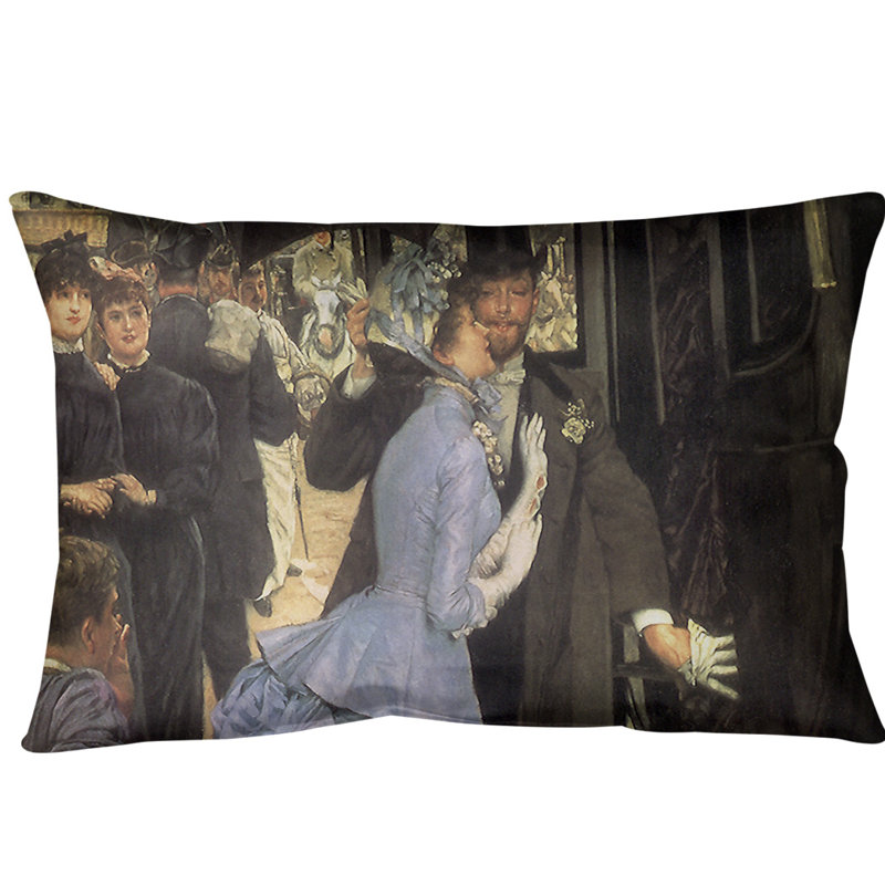 Coussin lombaire bridesmaid, 20 po x 14 po, Bourre en polyester, Faux lin