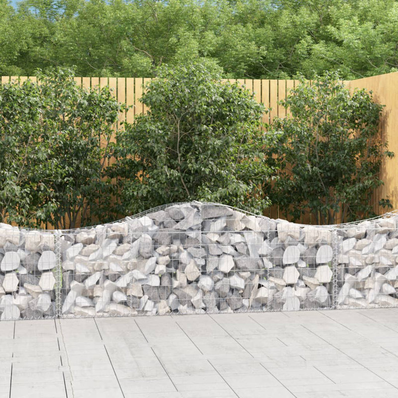 Paniers en Gabion arqués 11 pièces 78,7 "x 11,8" Vidaxl, H 2,6 pi x l 6,6 pi