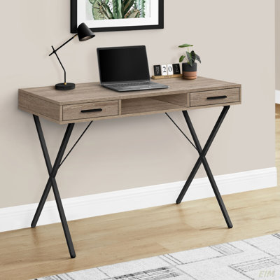 Bureau d'ordinateur, bureau personnel, ordinateur portable, installation à gauche, à droite, tiroirs de rangement, L 42 po, travail, contemporain, moderne