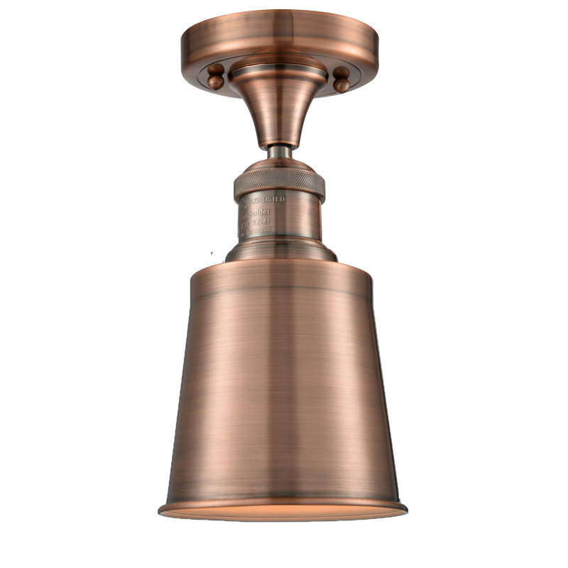 Plafonnier semi-encastré à 1 lumière 5,25 po Arline, Cuivre antique, Cuivre antique, Ampoule DEL 6 watts Vinage