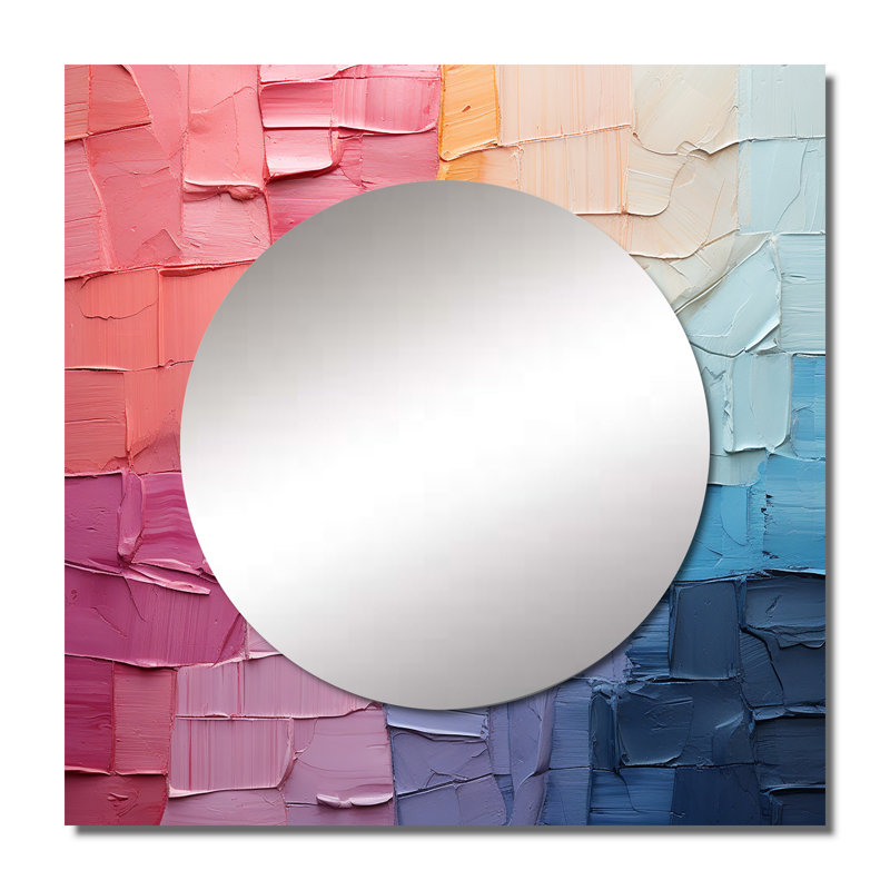 Gentrit - miroir carré abstrait à collage pour décor mural, 23 po x 23 po