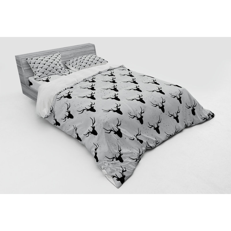 Deer Rustic Duvet Cover, Queen Duvet Cover + 3 Additional Pieces