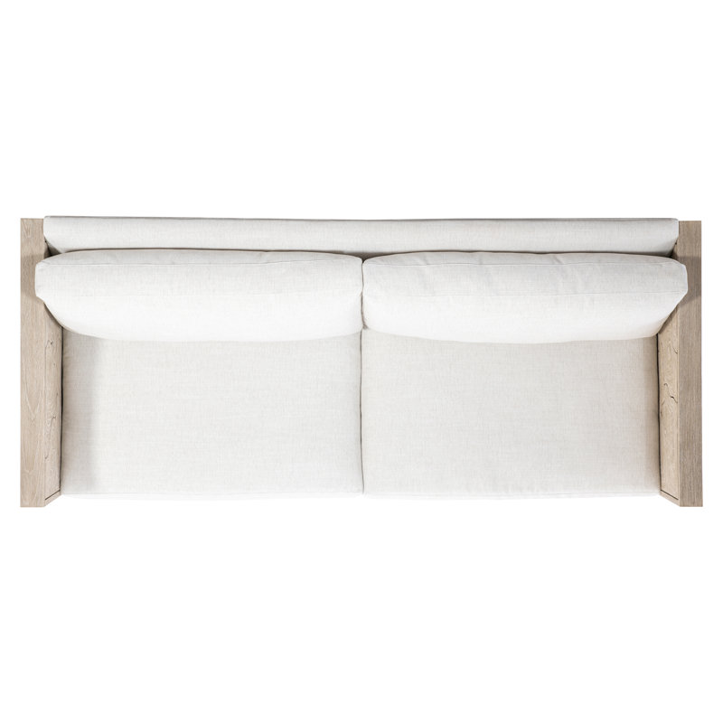 Madura Outdoor Loveseat, White, Seat Oat