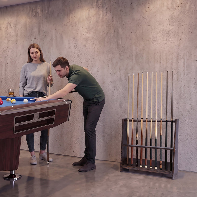 DENFER Wood Pool Cue Rack