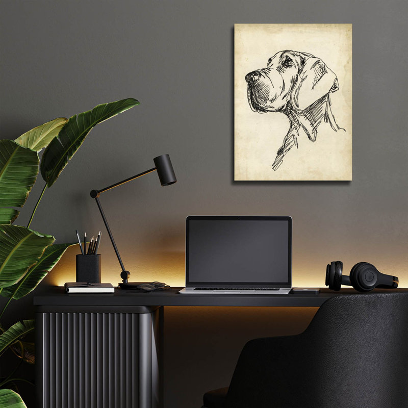 Art mural en verre «Breed Études 6» par Ethan Harper, H 16 po x l 12 po x P 0,13 po
