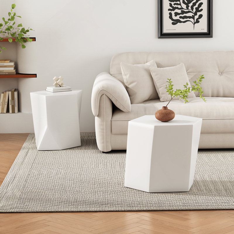 Ensemble de tables basses Modern Mgo, Blanc