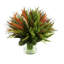 Assorted Heather and Wheat Arrangement in Glass Vase