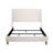 54" Tall Headboard Upholstered Queen Bed Frame, Canvas Upholstery, Metal Side Rails, Solid Oak Feet In Walnut Finish, Modern Bedroom Setup Ideas Size Frame With Wingback Headboard, Fabric