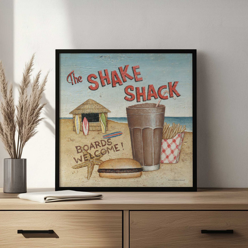 «The Shake Shack» par David Carter, reproduction d'art, H 12 po x l 12 po, Doré