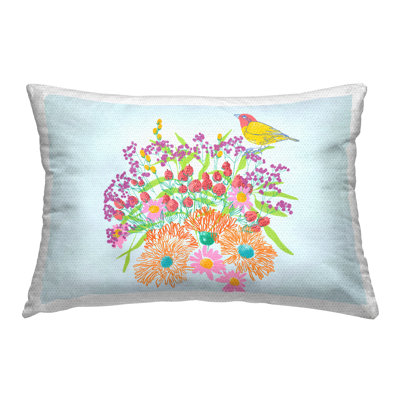 Floral Outdoor Throw Pillow