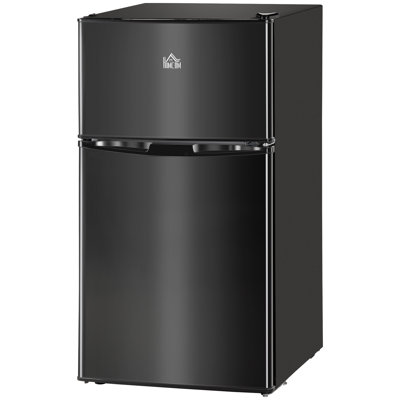 Mini réfrigérateur à double porte avec congélateur, réfrigérateur compact de 3,2 pieds cubes avec tablette réglable, thermostat réglable et porte réversible pour chambre à coucher, dortoir, bureau à domicile, blanc