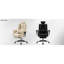 Chaise de bureau de haute qualité avec des caractéristiques ergonomiques, une surface relevable en cuir de polyuréthane, un rembourrage en mousse à mémoire de forme et des ensembles de ressorts pour un confort maximal