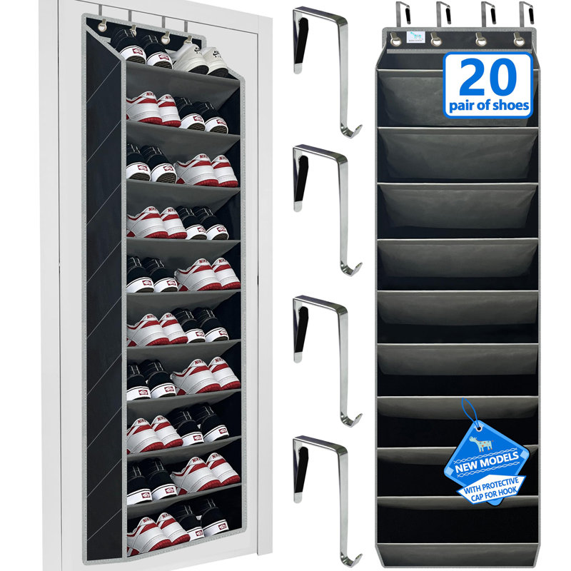Over The Door Shoe Organizer, 20-30 Pairs of Shoes Storage Rack, Pink