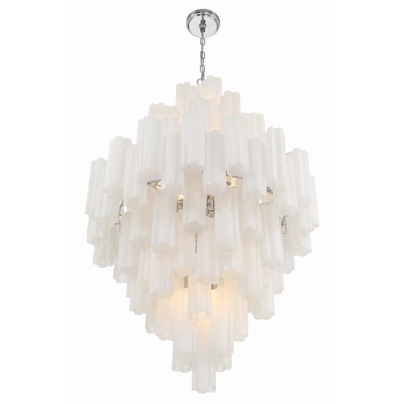Quinzio 20 - Light Dimmable Tiered Chandelier, Polished Chrome